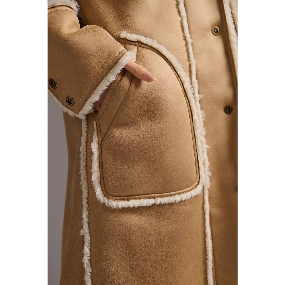 Pilcro Anthropologie Reversible Sherpa Coat NWT - Picture 4 of 8